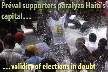 Pr&eacute;val supporters paralyze Haiti's capital, validity of elections in doubt - February 15, 2006